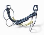 Leather jaw/chin curb strap buckle to stabilise Combination, Gag Beval Curb bit