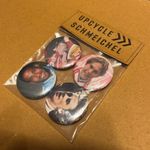 Football Button Badges – Set of 4 | Upcycled from Retro Magazines