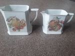 Antique Grimwades Winton Ware 1930's jugs with orchard fruits
