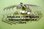 Greenhouse STAINLESS STEEL Glass GLAZING  Clips 10 to 500 W + Z  Spring  ClipS