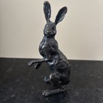 5.5” Nelson Forbes Alert Hare Cast Bronze Sculpture By Sue Maclaurin 152 Of 250