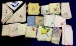 Job Lot 65 Vintage Retro Embroidered Small Napkins Serviettes Some Sets #VG