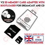 FOR SEGA DREAMCAST SD CARD READER ADAPTER + CD WITH DREAMSHELL BOOT LOADER - UK