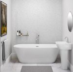 White Sparkle 1200mm x 2400mm x 10mm Thick Shower Wall Panels 1m Wide Wet Wall