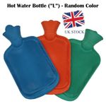 Hot Water Bottle Large 2L Rubber BagRibbed Surface One Side forPain Relief Cramp