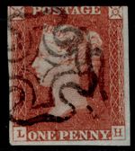 GB QV SG8, 1d red-brown, USED. Cat £120. SCOTTISH MX LH