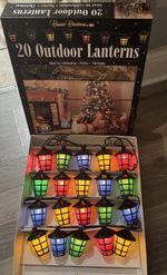 20 Outdoor Lantern Lights NEW FREE POSTAGE Festive Party Celebration Christmas
