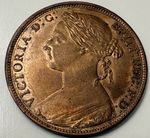 A Queen Victoria II 1887 Penny Uncirculated With Lustre