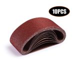 10 Pack 75 x 457mm 3 x 18" Sanding Belt 2 x 40 60 80 100 120 Grit Each TACKLIFE