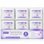 Beauty Formulas Feminine Intimate Hygiene Wipes – 6 x 20 Wipes (120 Total)