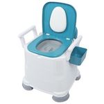 Bedside Commode Toilet 3 Height Adjust Portable Toilet Chair Prevent Slip