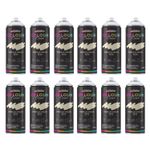 12X ColourCoat Vanilla Cream RAL 1015 Satin 1K Acrylic Spray Paint 400ml
