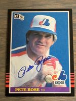 PETE ROSE EXPOS 1985 DONRUSS SIGNED AUTO CARD