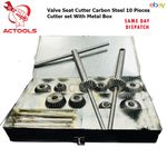 New Valve Seat Carbon Steel Face HCS Cutter With Metal Box 10 Pcs  UK ACTOOLS