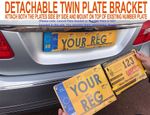 Twin Plate Bracket Detachable/Fixed for Taxi Private Hire Chauffeur Chose option