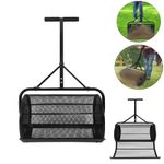 81L Compost Spreader Lawn Roller Peat Moss Topsoil Spreader with T Shape Handle