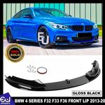 GLOSS BLACK FRONT BUMPER SPLITTER LIP FOR BMW 4 SERIES F32 F33 F36 M SPORT 13-20