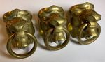 Antique Vintage Brass Lion Furniture Onlay Embellishment Applique Accent