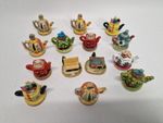12 Miniature Novelty Tetley Tea Pot bundle Plus 2 Shops