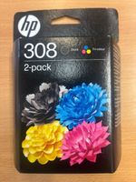 HP 308 2-Pack Black/Tri-color Original Ink Cartridge - Retail Sealed - Exp 01/28