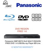 Panasonic DMP-BD75 Multi Region DVD 1-6 USB DivX Blu-ray Player WARRANTY