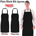 Plain Bib Apron Butcher Apron With Pocket Halter Neck Cooking Catering Aprons UK
