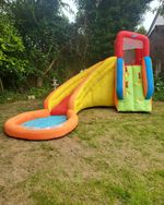 Bestway Childrens Outdoor Canvas Water Slide With Pool