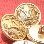 5 Authentic lrge Vintage Louis Vuitton Buttons LV 23mm Solid metal buttons CLASS