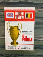 Manchester United v R.S.C. Anderlecht, European Cup 1968/9 - TOKEN