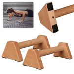 2pcs 40cm Wooden Parallettes Push Up Bars Calisthenics Equipment for Home Gym