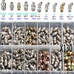 Assorted Box of Grease Nipples (Metric & Imperial) Popular Qty 130 M6 M8 M10 1/8