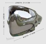 Tactical Steel Mesh Full Face Mask Lens Paintball Head-mounted / Helmet Type