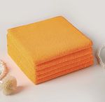 Orange Microfibre Cloths 5 Pack – Car Cleaning, Polishing, Household, Reusable