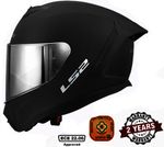 LS2 FF820 RAPID FULL FACE  MOTORBIKE CRASH HELMET MATT BLACK  WITH CHROME VISOR