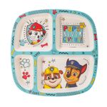 Paw Patrol 4 Section Divided Kids Childrens Toddlers Wooden Colourful Plate