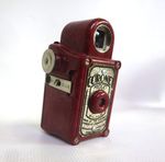 MOTTLED RED BAKELITE CORNET MIDGET MINI SUB CAMERA c1935
