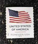 2025USA #6017 Forever US Flag - PNC (#P1111) Plate Coil Number Single (APU) mint