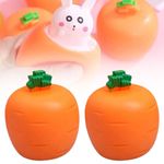 2X Easter Toy Carrot Bunny Rabbit Stress Relief Squeeze Cup Toy Soft Kid Toys