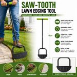 Manual Saw-Tooth Lawn Edging Tool Garden Border Edge Half Moon Cutter Steel Grip