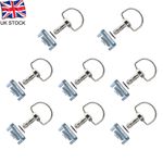 8Packs 17mm Universal Race Fairing Fasteners Quick Release D-RING 1/4 Turn Rivet