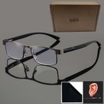 Mens Reading Glasses Designer Business Metal Readers +1.0 1.5 2.0 2.5 3.0 3.5 4