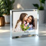 Personalised Acrylic Photo Block Picture Frame Custom Any Text Gift for Her Him