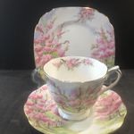 Royal Albert Blossom Time Cup Saucer Side Plate Trios VGC Bone China England