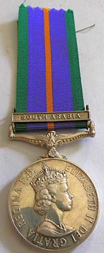 EIIR GSM SOUTH ARABIA CLASP FLIGHT SERGEANT BROADBRIDGE R.A.F.