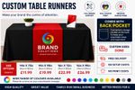 Personalised Table Runner Custom Printed Any Size Trade Show Wedding Event
