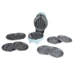 Giles & Posner Mini Waffle Maker 5-in-1 Non-Stick Removable Plates Open Box