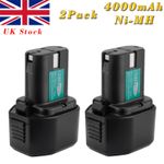 2X 7.2V 4.0AH Ni-MH Battery For Hitachi Nail Gun EB7 NR90GC EB7S EB712S EB714S