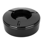 Windproof Ashtray Lidded Melamine Black 5" 125mm Outdoor Ashtray Cigarette