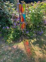 stained glass garden sculpture 72cm