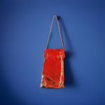 Vtg Whiting & Davis USA Gold Lg Metal Mesh Evening Bag /W/Chain Strap 1960’s